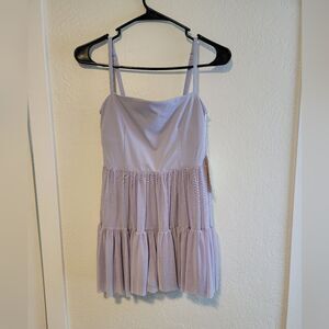 Blogilates Ballerina Active Dress Shorts Mesh Skirt Purple Xsmall